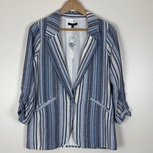Drew NWT Blue & White Striped Blazer XS